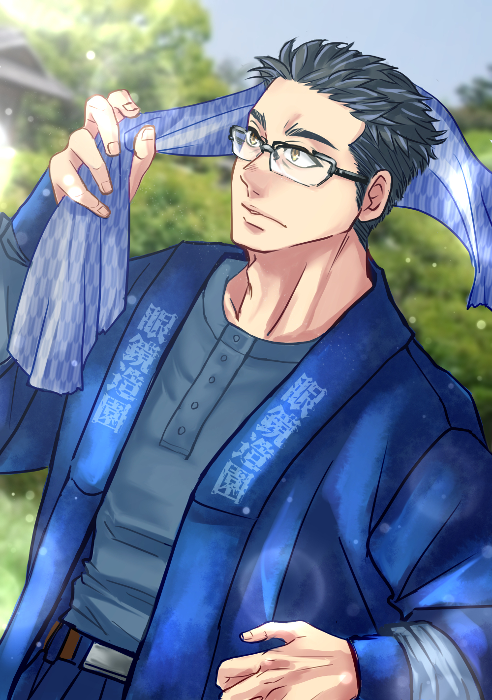 角刈り無骨な眼鏡男子0