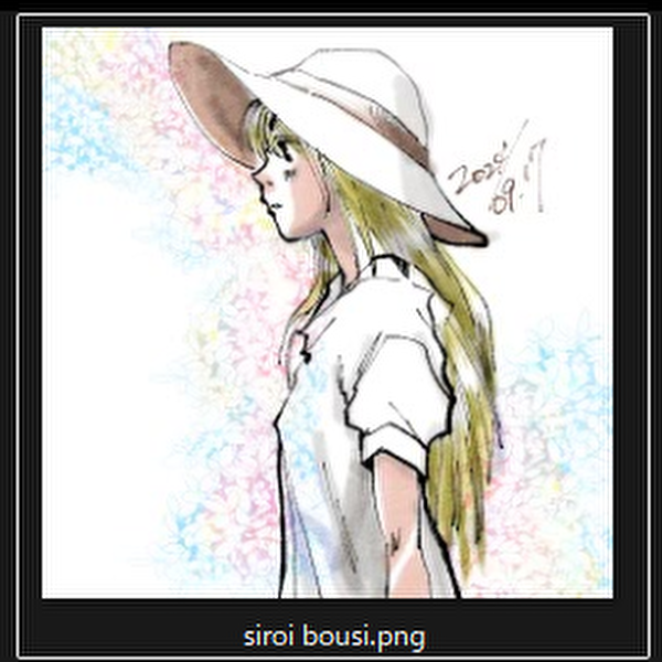 白い帽子の少女