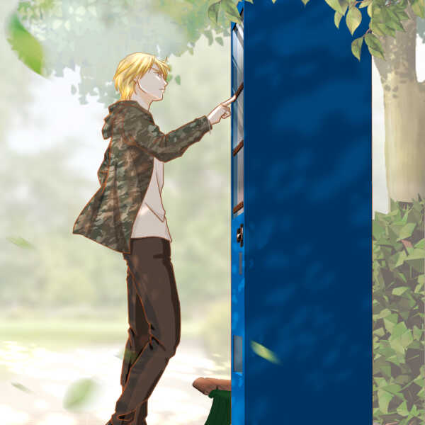 飲み物を買う人