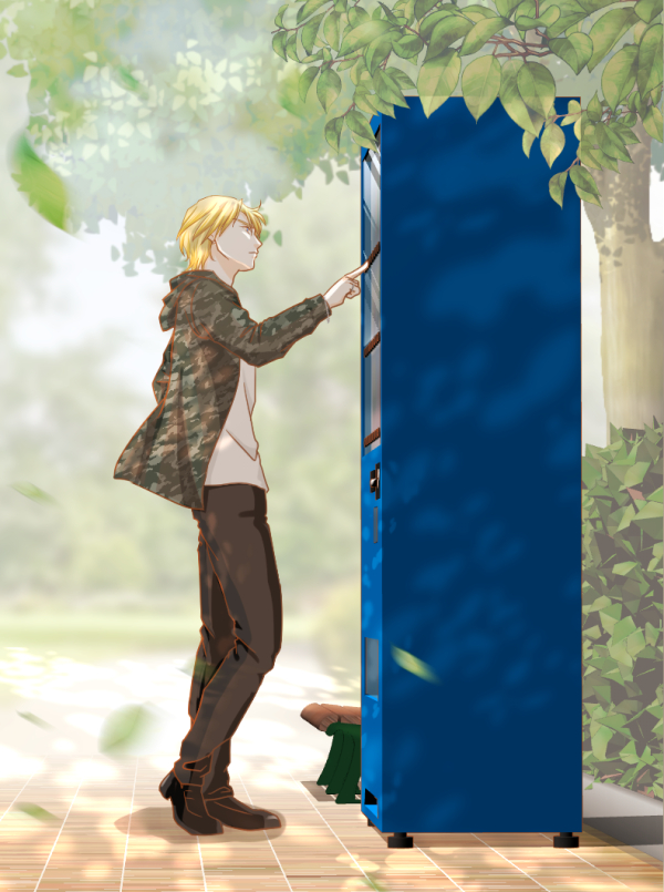 飲み物を買う人0