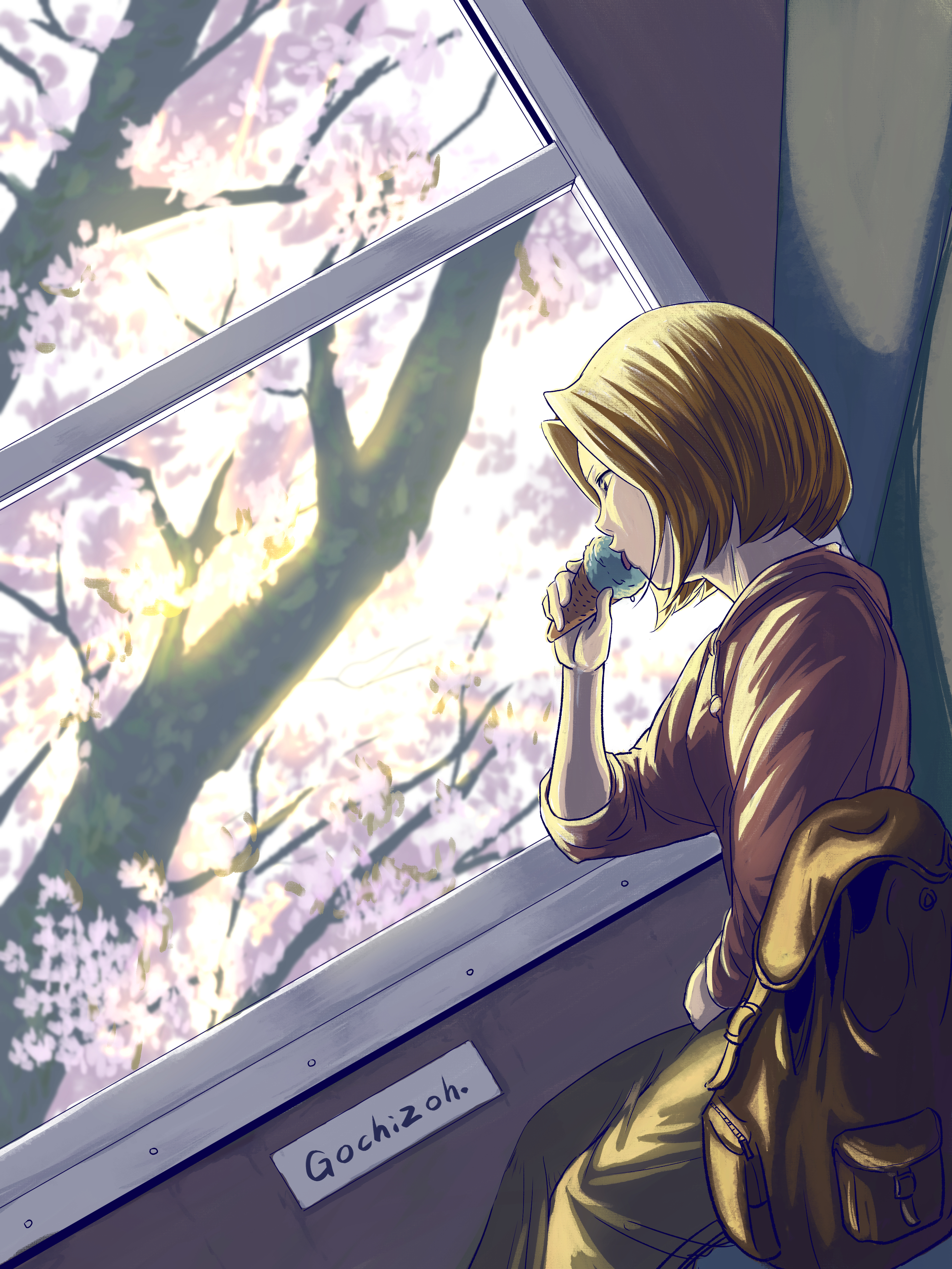 春の創作イラスト「春光駘蕩」0