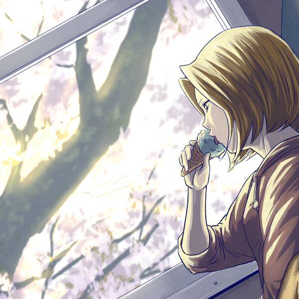 春の創作イラスト「春光駘蕩」