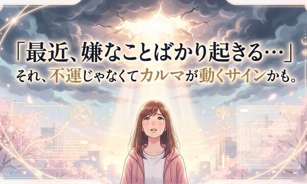最近、嫌なことばかり起きる…