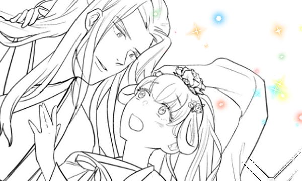 桃花と紫苑
