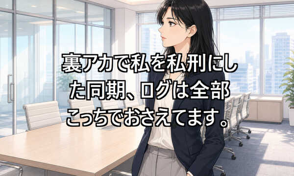 裏アカで私を私刑にした同期、ログは全部こっちで抑えてます